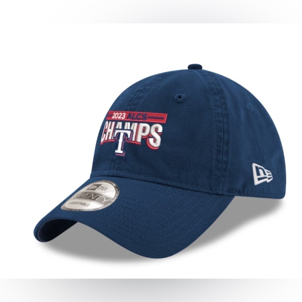 Texas Rangers New Era - NEW - Mens Navy 2023 AL Champions 9TWENTY Adjustable Hat